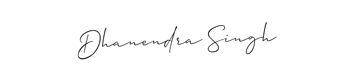 Create a beautiful signature design for name Dhanendra Singh. With this signature (Allison_Script) fonts, you can make a handwritten signature for free. Dhanendra Singh signature style 2 images and pictures png