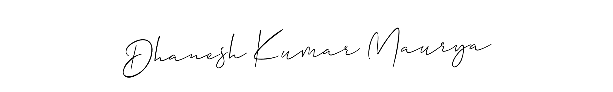 It looks lik you need a new signature style for name Dhanesh Kumar Maurya. Design unique handwritten (Allison_Script) signature with our free signature maker in just a few clicks. Dhanesh Kumar Maurya signature style 2 images and pictures png