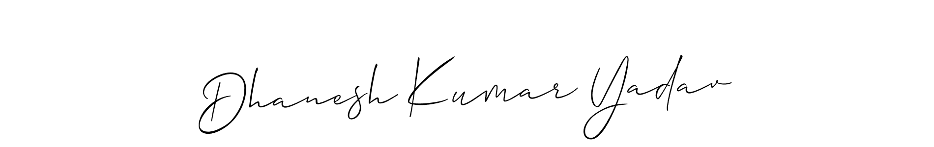 Dhanesh Kumar Yadav stylish signature style. Best Handwritten Sign (Allison_Script) for my name. Handwritten Signature Collection Ideas for my name Dhanesh Kumar Yadav. Dhanesh Kumar Yadav signature style 2 images and pictures png