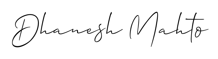 Create your official email sign-off with Dhanesh Mahto name in Allison_Script style. Crisp, clean, and perfectly legible across all screens. Dhanesh Mahto signature style 2 images and pictures png