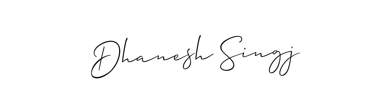 Allison_Script is a professional signature style that is perfect for those who want to add a touch of class to their signature. It is also a great choice for those who want to make their signature more unique. Get Dhanesh Singj name to fancy signature for free. Dhanesh Singj signature style 2 images and pictures png