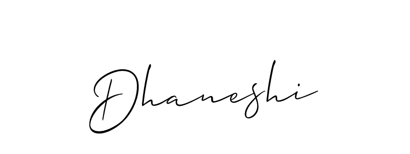 How to Draw Dhaneshi signature style? Allison_Script is a latest design signature styles for name Dhaneshi. Dhaneshi signature style 2 images and pictures png