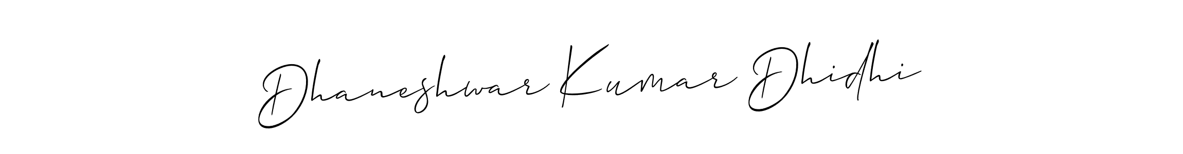 Use a signature maker to create a handwritten signature online. With this signature software, you can design (Allison_Script) your own signature for name Dhaneshwar Kumar Dhidhi. Dhaneshwar Kumar Dhidhi signature style 2 images and pictures png