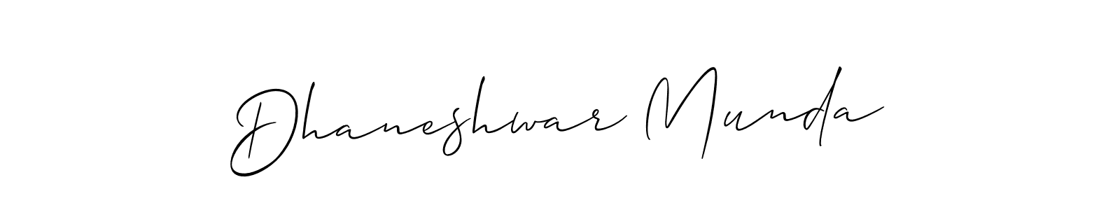 Similarly Allison_Script is the best handwritten signature design. Signature creator online .You can use it as an online autograph creator for name Dhaneshwar Munda. Dhaneshwar Munda signature style 2 images and pictures png