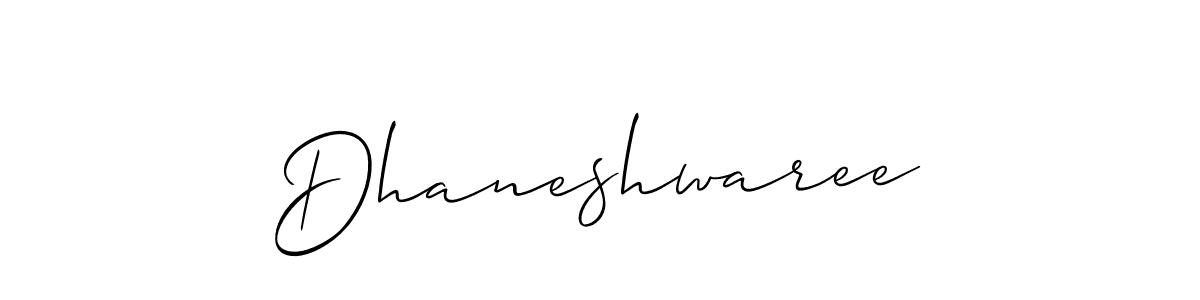 Make a beautiful signature design for name Dhaneshwaree. With this signature (Allison_Script) style, you can create a handwritten signature for free. Dhaneshwaree signature style 2 images and pictures png