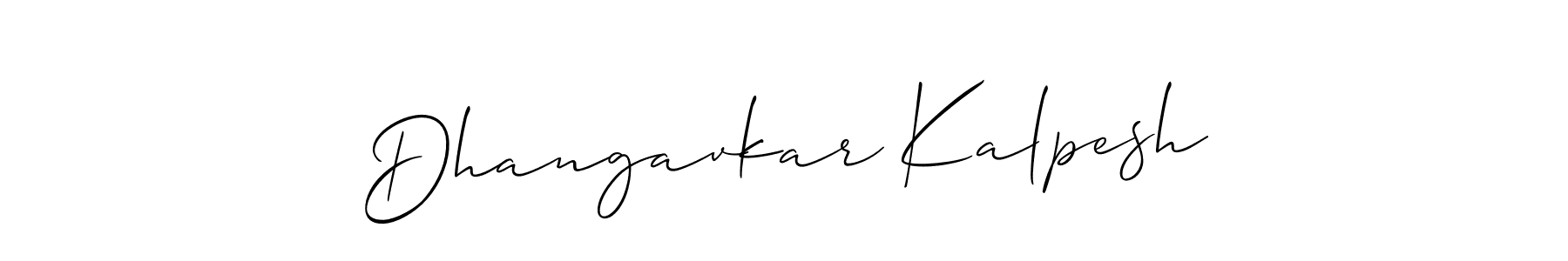 It looks lik you need a new signature style for name Dhangavkar Kalpesh. Design unique handwritten (Allison_Script) signature with our free signature maker in just a few clicks. Dhangavkar Kalpesh signature style 2 images and pictures png