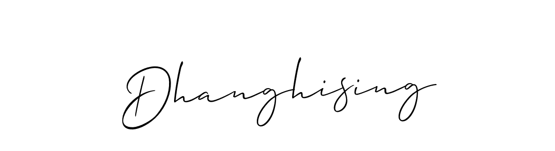 Similarly Allison_Script is the best handwritten signature design. Signature creator online .You can use it as an online autograph creator for name Dhanghising. Dhanghising signature style 2 images and pictures png