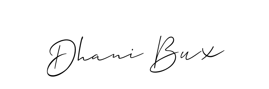 Once you've used our free online signature maker to create your best signature Allison_Script style, it's time to enjoy all of the benefits that Dhani Bux name signing documents. Dhani Bux signature style 2 images and pictures png