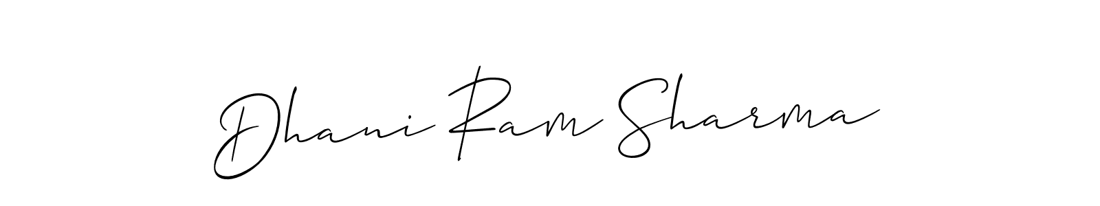 Dhani Ram Sharma stylish signature style. Best Handwritten Sign (Allison_Script) for my name. Handwritten Signature Collection Ideas for my name Dhani Ram Sharma. Dhani Ram Sharma signature style 2 images and pictures png