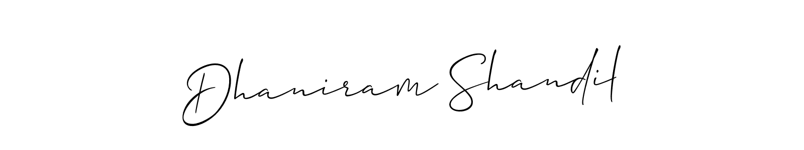 Dhaniram Shandil stylish signature style. Best Handwritten Sign (Allison_Script) for my name. Handwritten Signature Collection Ideas for my name Dhaniram Shandil. Dhaniram Shandil signature style 2 images and pictures png