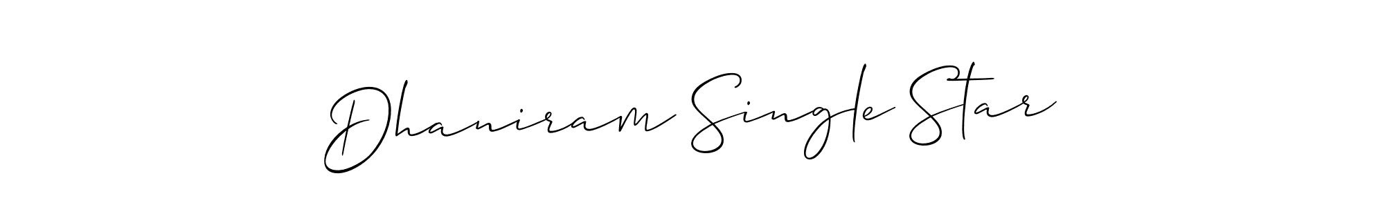 You should practise on your own different ways (Allison_Script) to write your name (Dhaniram Single Star) in signature. don't let someone else do it for you. Dhaniram Single Star signature style 2 images and pictures png