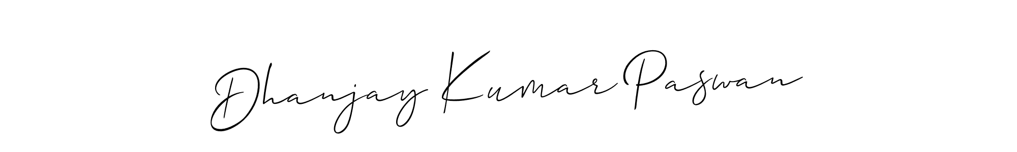 Dhanjay Kumar Paswan stylish signature style. Best Handwritten Sign (Allison_Script) for my name. Handwritten Signature Collection Ideas for my name Dhanjay Kumar Paswan. Dhanjay Kumar Paswan signature style 2 images and pictures png