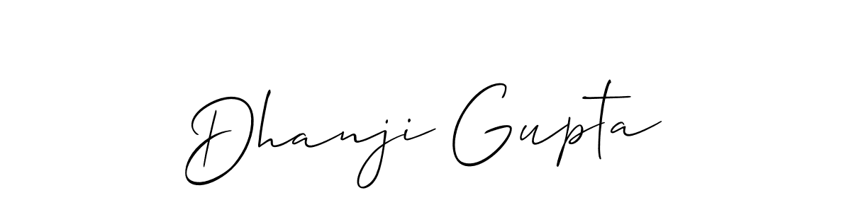 Design your own signature with our free online signature maker. With this signature software, you can create a handwritten (Allison_Script) signature for name Dhanji Gupta. Dhanji Gupta signature style 2 images and pictures png