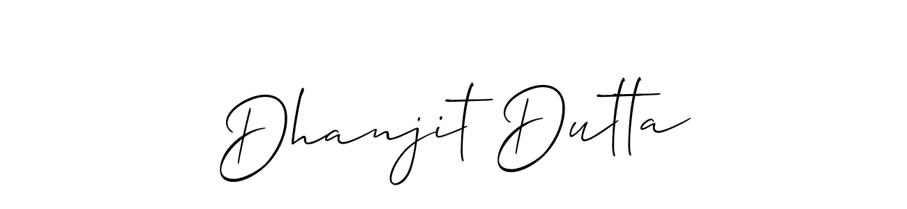This is the best signature style for the Dhanjit Dutta name. Also you like these signature font (Allison_Script). Mix name signature. Dhanjit Dutta signature style 2 images and pictures png