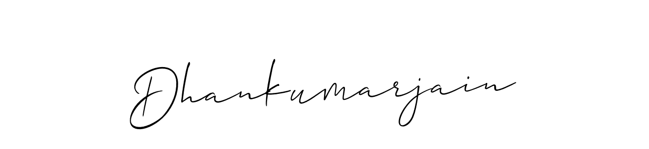 Also we have Dhankumarjain name is the best signature style. Create professional handwritten signature collection using Allison_Script autograph style. Dhankumarjain signature style 2 images and pictures png