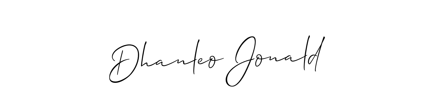 Use a signature maker to create a handwritten signature online. With this signature software, you can design (Allison_Script) your own signature for name Dhanleo Jonald. Dhanleo Jonald signature style 2 images and pictures png