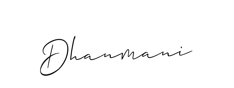 Make a beautiful signature design for name Dhanmani. Use this online signature maker to create a handwritten signature for free. Dhanmani signature style 2 images and pictures png