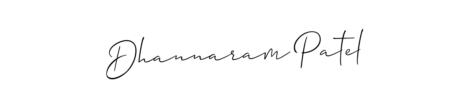 It looks lik you need a new signature style for name Dhannaram Patel. Design unique handwritten (Allison_Script) signature with our free signature maker in just a few clicks. Dhannaram Patel signature style 2 images and pictures png