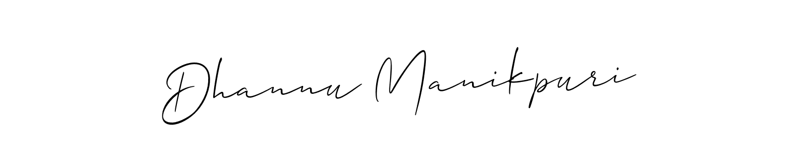 if you are searching for the best signature style for your name Dhannu Manikpuri. so please give up your signature search. here we have designed multiple signature styles  using Allison_Script. Dhannu Manikpuri signature style 2 images and pictures png