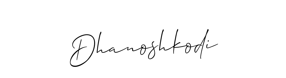 The best way (Allison_Script) to make a short signature is to pick only two or three words in your name. The name Dhanoshkodi include a total of six letters. For converting this name. Dhanoshkodi signature style 2 images and pictures png