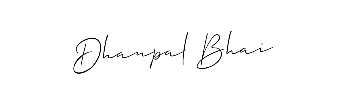 Best and Professional Signature Style for Dhanpal Bhai. Allison_Script Best Signature Style Collection. Dhanpal Bhai signature style 2 images and pictures png