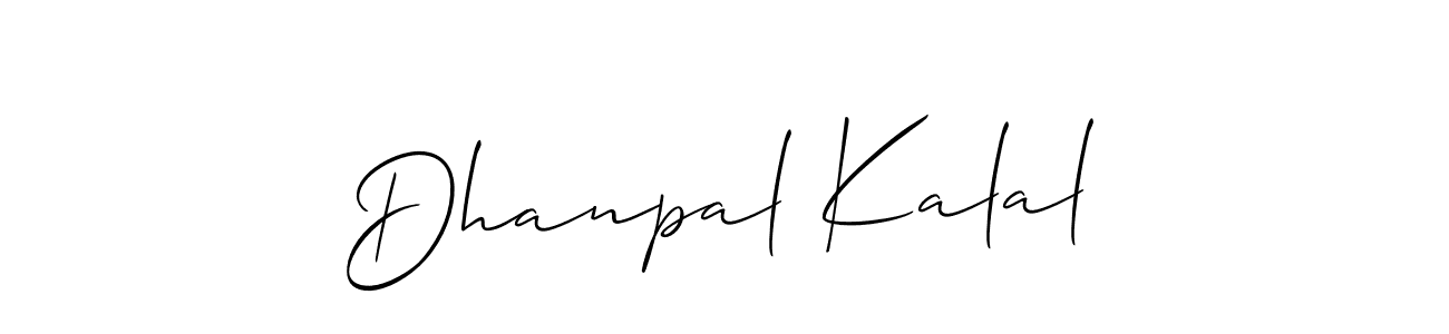 Also we have Dhanpal Kalal name is the best signature style. Create professional handwritten signature collection using Allison_Script autograph style. Dhanpal Kalal signature style 2 images and pictures png