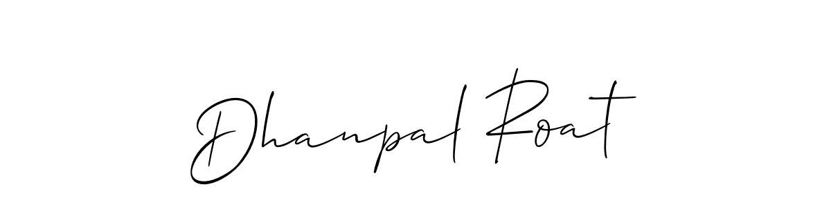 Design your own signature with our free online signature maker. With this signature software, you can create a handwritten (Allison_Script) signature for name Dhanpal Roat. Dhanpal Roat signature style 2 images and pictures png