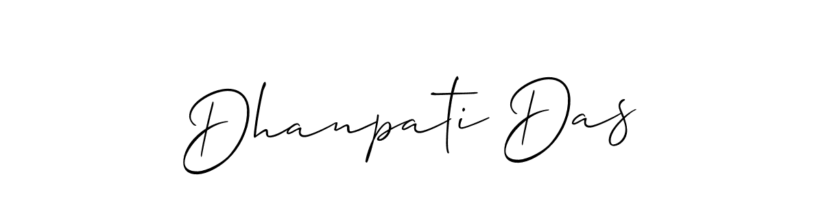 How to make Dhanpati Das signature? Allison_Script is a professional autograph style. Create handwritten signature for Dhanpati Das name. Dhanpati Das signature style 2 images and pictures png