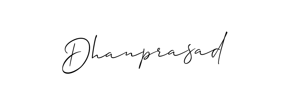 You should practise on your own different ways (Allison_Script) to write your name (Dhanprasad) in signature. don't let someone else do it for you. Dhanprasad signature style 2 images and pictures png