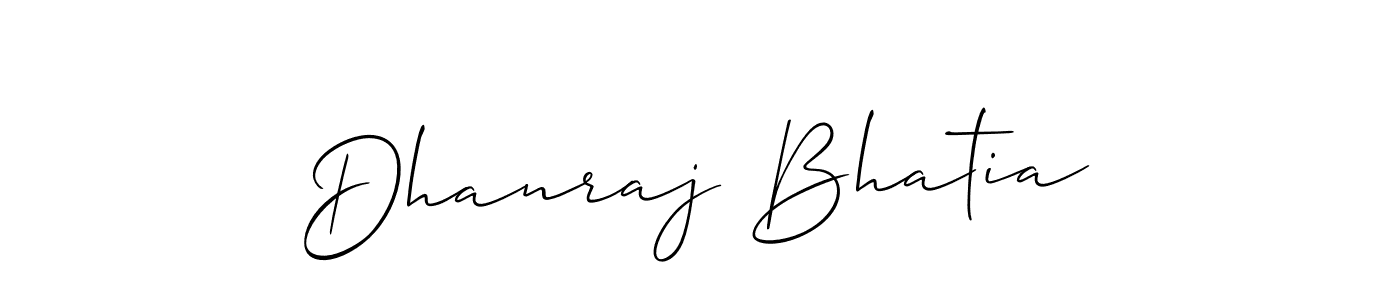 How to Draw Dhanraj Bhatia signature style? Allison_Script is a latest design signature styles for name Dhanraj Bhatia. Dhanraj Bhatia signature style 2 images and pictures png