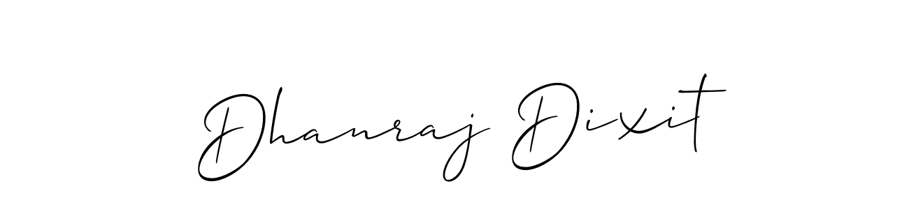 How to make Dhanraj Dixit name signature. Use Allison_Script style for creating short signs online. This is the latest handwritten sign. Dhanraj Dixit signature style 2 images and pictures png