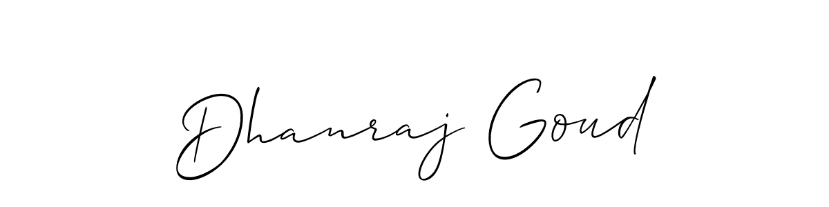 It looks lik you need a new signature style for name Dhanraj Goud. Design unique handwritten (Allison_Script) signature with our free signature maker in just a few clicks. Dhanraj Goud signature style 2 images and pictures png