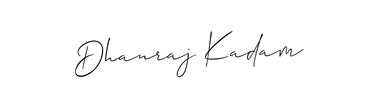 It looks lik you need a new signature style for name Dhanraj Kadam. Design unique handwritten (Allison_Script) signature with our free signature maker in just a few clicks. Dhanraj Kadam signature style 2 images and pictures png