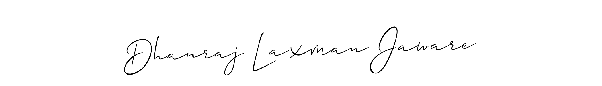 if you are searching for the best signature style for your name Dhanraj Laxman Jaware. so please give up your signature search. here we have designed multiple signature styles  using Allison_Script. Dhanraj Laxman Jaware signature style 2 images and pictures png