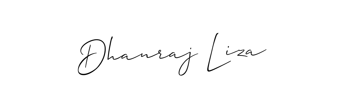 Dhanraj Liza stylish signature style. Best Handwritten Sign (Allison_Script) for my name. Handwritten Signature Collection Ideas for my name Dhanraj Liza. Dhanraj Liza signature style 2 images and pictures png