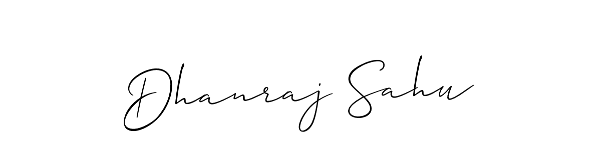 It looks lik you need a new signature style for name Dhanraj Sahu. Design unique handwritten (Allison_Script) signature with our free signature maker in just a few clicks. Dhanraj Sahu signature style 2 images and pictures png