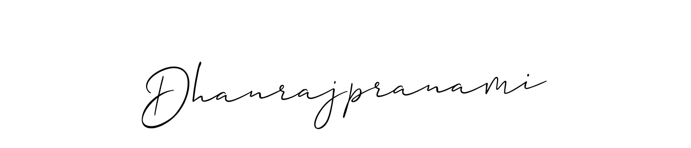 Create a beautiful signature design for name Dhanrajpranami. With this signature (Allison_Script) fonts, you can make a handwritten signature for free. Dhanrajpranami signature style 2 images and pictures png
