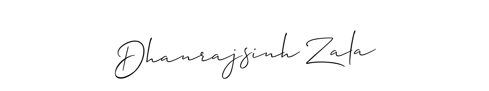 This is the best signature style for the Dhanrajsinh Zala name. Also you like these signature font (Allison_Script). Mix name signature. Dhanrajsinh Zala signature style 2 images and pictures png