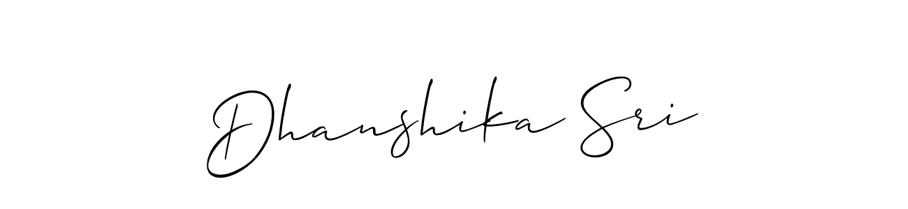 Once you've used our free online signature maker to create your best signature Allison_Script style, it's time to enjoy all of the benefits that Dhanshika Sri name signing documents. Dhanshika Sri signature style 2 images and pictures png