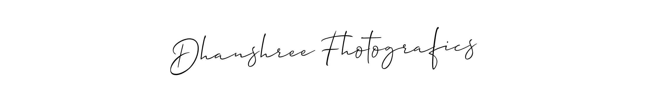 How to Draw Dhanshree Fhotografics signature style? Allison_Script is a latest design signature styles for name Dhanshree Fhotografics. Dhanshree Fhotografics signature style 2 images and pictures png