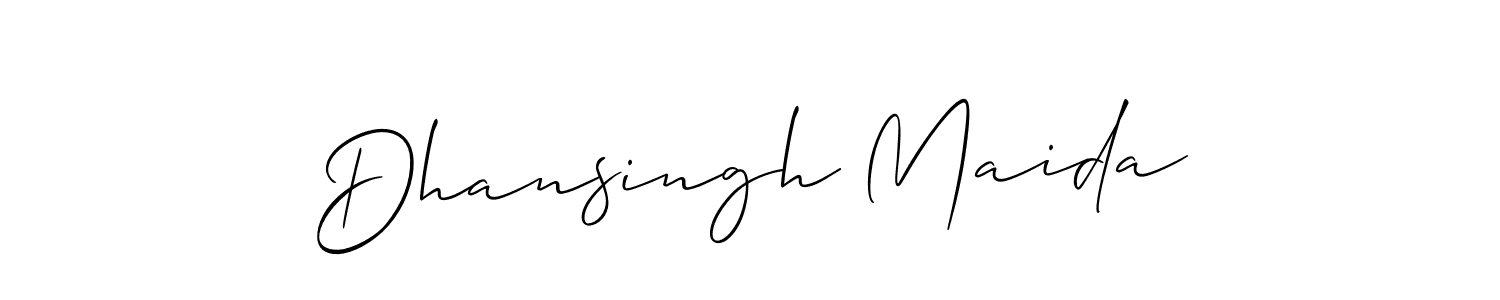 How to make Dhansingh Maida signature? Allison_Script is a professional autograph style. Create handwritten signature for Dhansingh Maida name. Dhansingh Maida signature style 2 images and pictures png