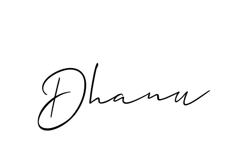 How to make Dhanu name signature. Use Allison_Script style for creating short signs online. This is the latest handwritten sign. Dhanu signature style 2 images and pictures png