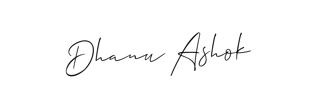 Design your own signature with our free online signature maker. With this signature software, you can create a handwritten (Allison_Script) signature for name Dhanu Ashok. Dhanu Ashok signature style 2 images and pictures png