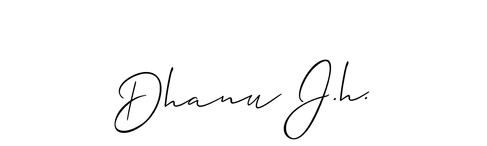 Once you've used our free online signature maker to create your best signature Allison_Script style, it's time to enjoy all of the benefits that Dhanu J.h. name signing documents. Dhanu J.h. signature style 2 images and pictures png