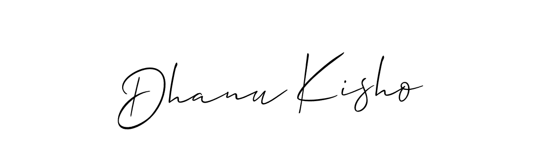 Similarly Allison_Script is the best handwritten signature design. Signature creator online .You can use it as an online autograph creator for name Dhanu Kisho. Dhanu Kisho signature style 2 images and pictures png