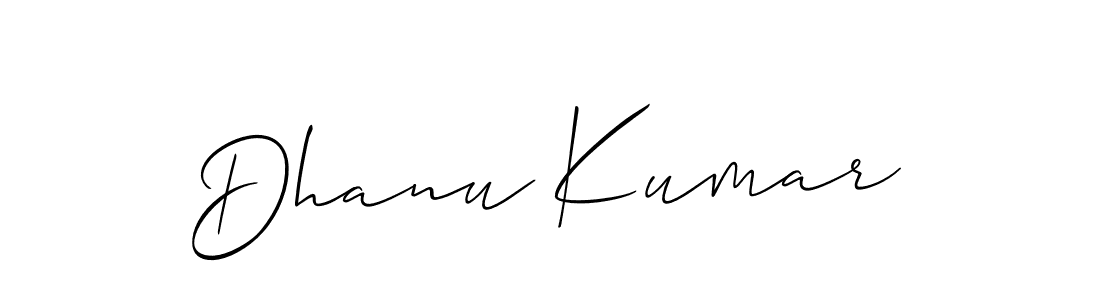 How to make Dhanu Kumar signature? Allison_Script is a professional autograph style. Create handwritten signature for Dhanu Kumar name. Dhanu Kumar signature style 2 images and pictures png