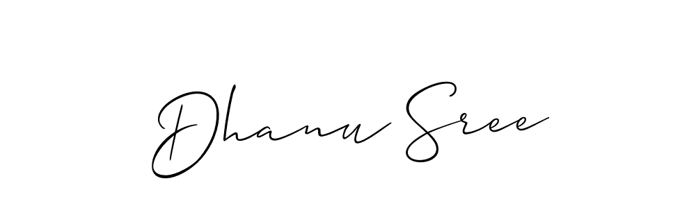 It looks lik you need a new signature style for name Dhanu Sree. Design unique handwritten (Allison_Script) signature with our free signature maker in just a few clicks. Dhanu Sree signature style 2 images and pictures png