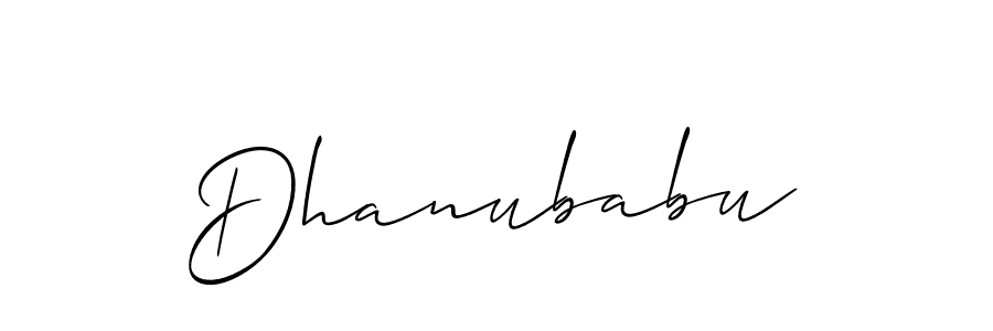 It looks lik you need a new signature style for name Dhanubabu. Design unique handwritten (Allison_Script) signature with our free signature maker in just a few clicks. Dhanubabu signature style 2 images and pictures png