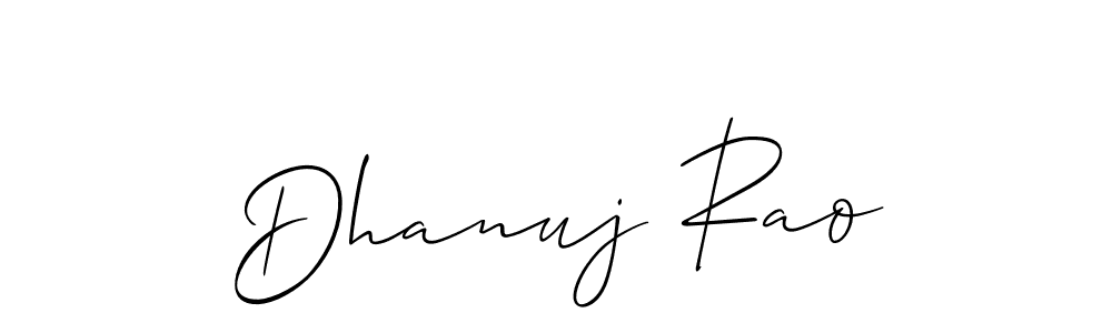 Make a short Dhanuj Rao signature style. Manage your documents anywhere anytime using Allison_Script. Create and add eSignatures, submit forms, share and send files easily. Dhanuj Rao signature style 2 images and pictures png