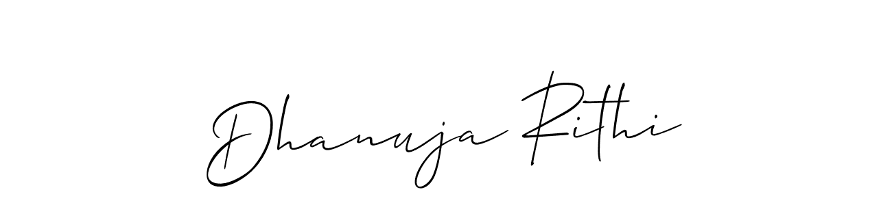 Best and Professional Signature Style for Dhanuja Rithi. Allison_Script Best Signature Style Collection. Dhanuja Rithi signature style 2 images and pictures png